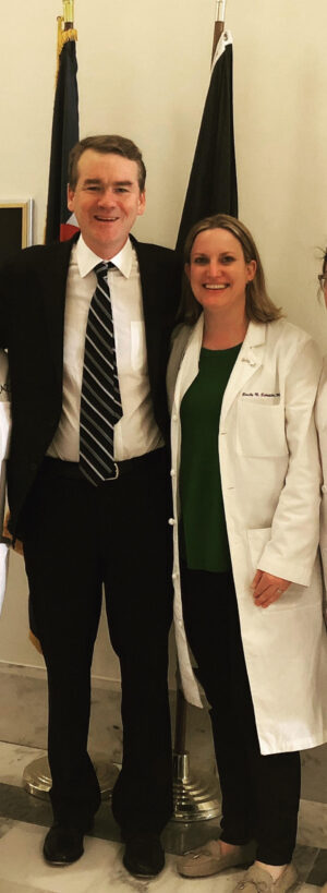 Dr. Emily Schneider met with political leaders like Colorado Senator and presidential candidate Michael Bennet to discuss women's health and physician advocacy | CU Rocky Mountain OB-GYN | Denver